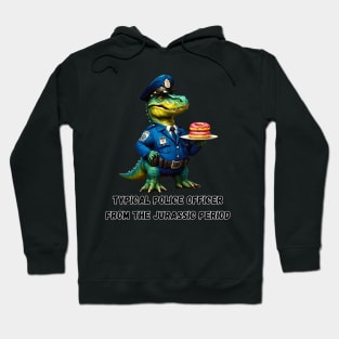 Donut Loving Dino Cop Hoodie